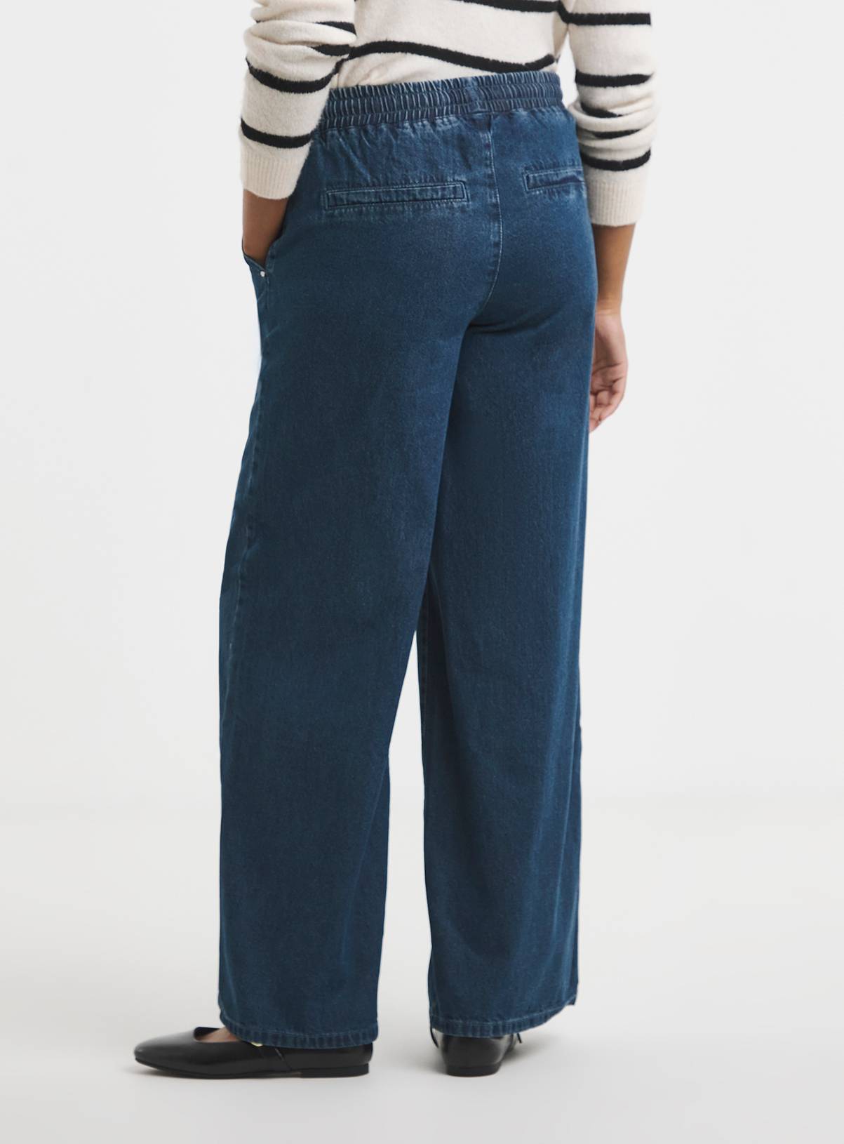 SIMPLY BE Pintuck Wide Leg Jogger Jeans 12 - Image 2